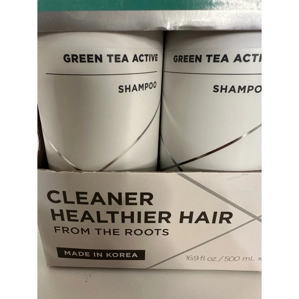 Amos Professional Green Tea Active Scalp Care Shampoo 16.9oz 2pk 500mL